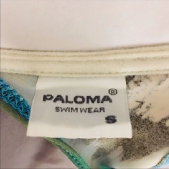 Paloma Swimwear Blue Push-Up Bikini Top – Tie Front, Women’s Size S - Picture 4 of 5